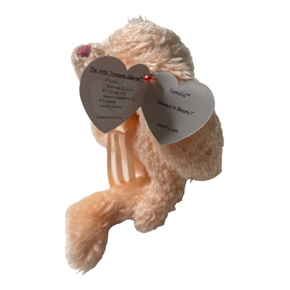 Vintage Ty Camelia The Attic Treasures Collection 1993 Peach Bunny - Picture 3 of 6
